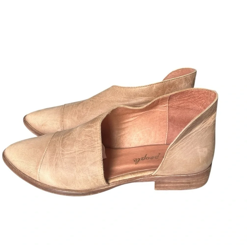 Free People Royale Flats Brown Leather size 36.5/US6